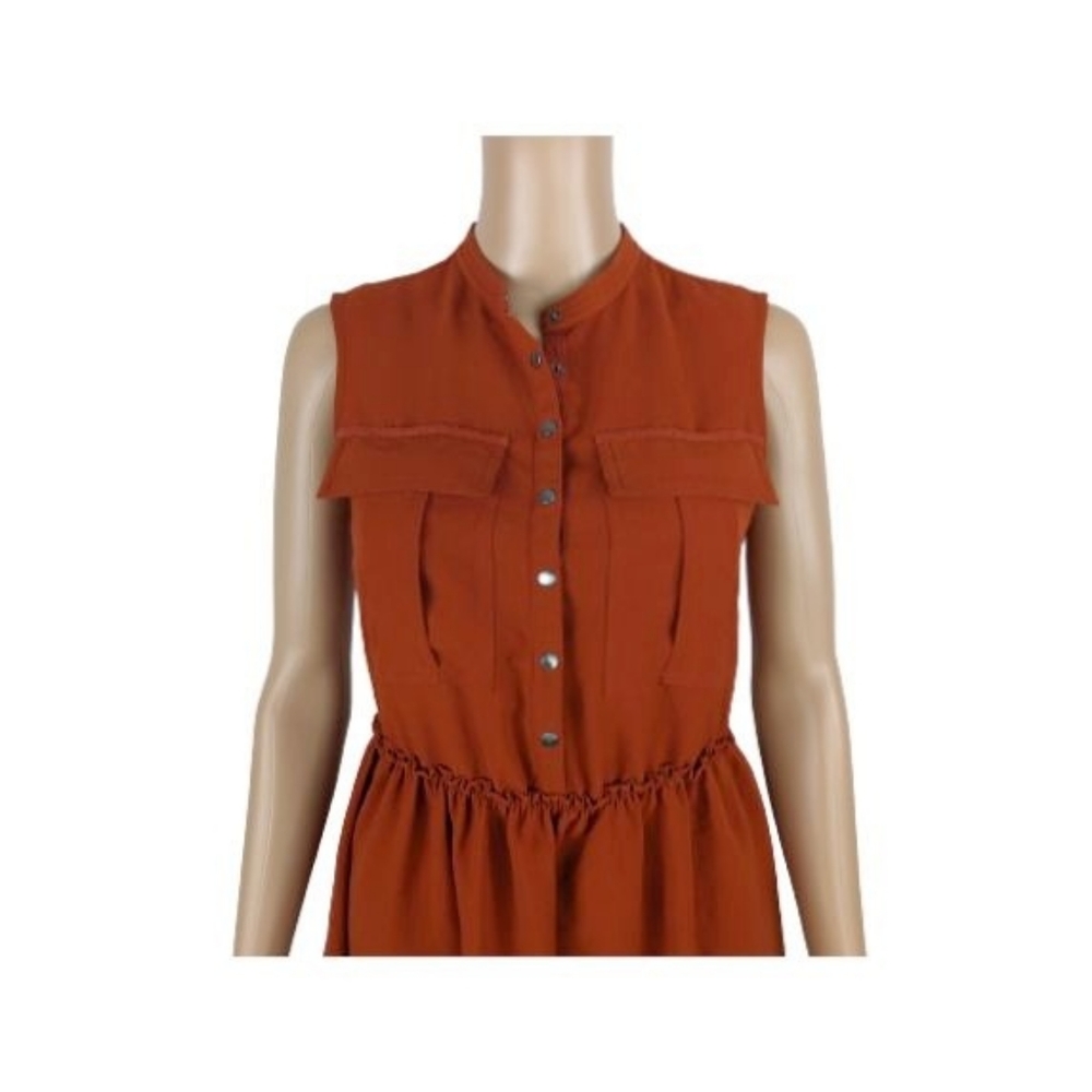 Burberry Brit Arabelle Burnt Orange Dress 4 - Picture 3 of 10